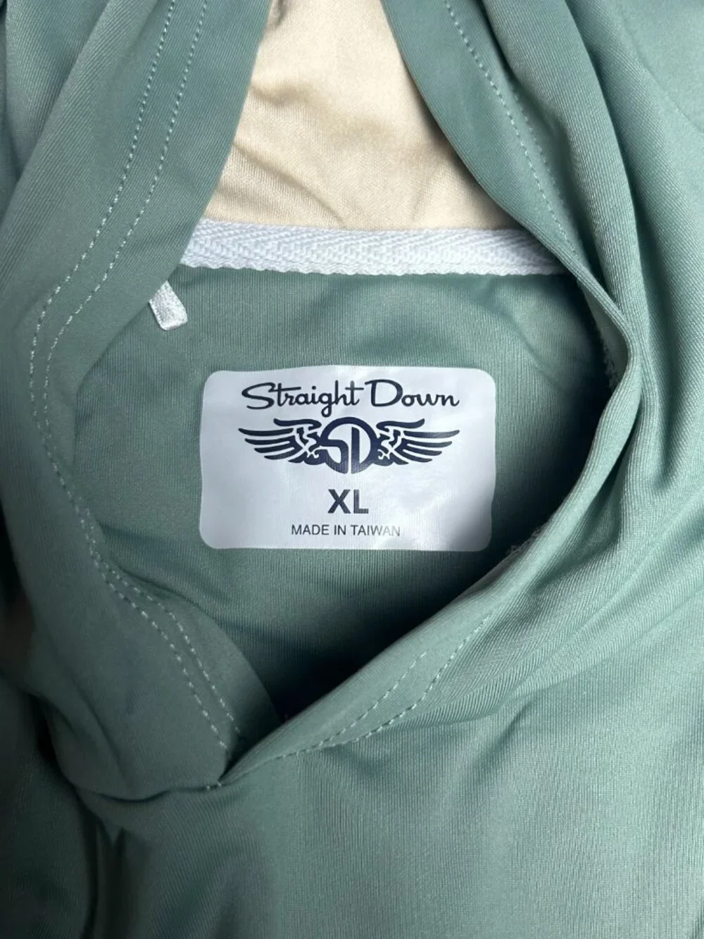 Straight Down Hooded Performance Pullover Xl Light Sage Green